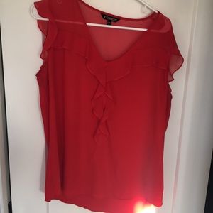 Worn once Express flows ruffle top